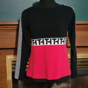 Tommy Hilfiger Classic Red White Blue Knit Sweater Size Medium